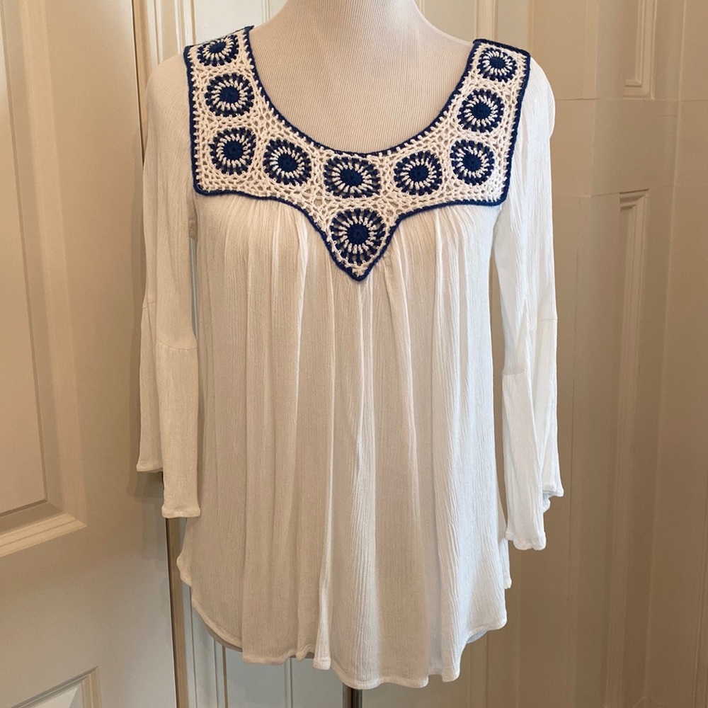 Anthropologie Entro peasant top size s
